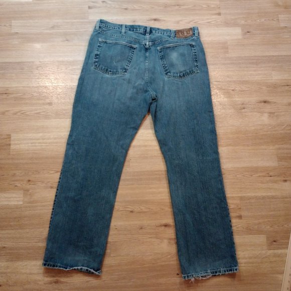 Eddie Bauer Jeans Mens Sz 40x32 Blue Denim Dark Wash Mid Rise Straight Leg * - Picture 9 of 10